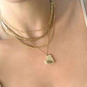 14K Gold Plated Heart Locket Pendant Necklace